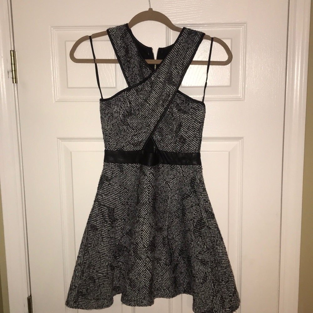 White and Black Knitted Akira Dress